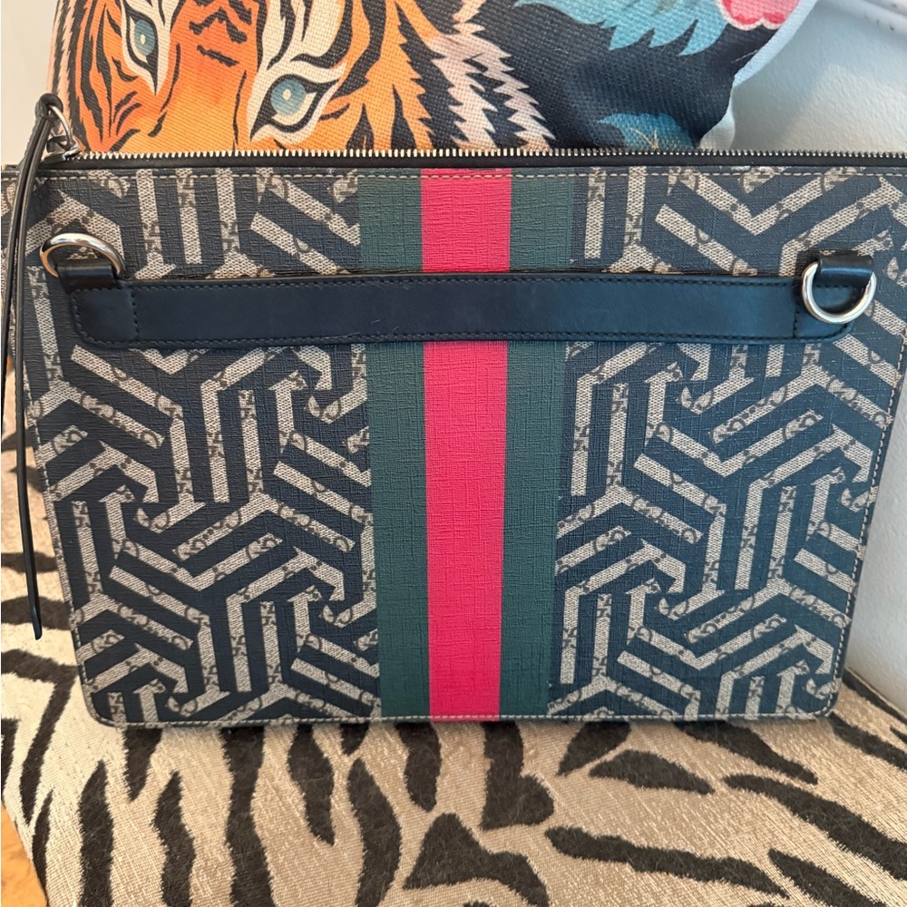 EUC Gucci Coliedo Web Bee Messenger Clutch - Picture 4 of 10